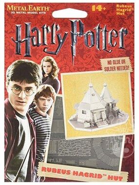 Harry Potter Rubeus Hagrid's Hut 3D Metal Sculpture Kit - Silver